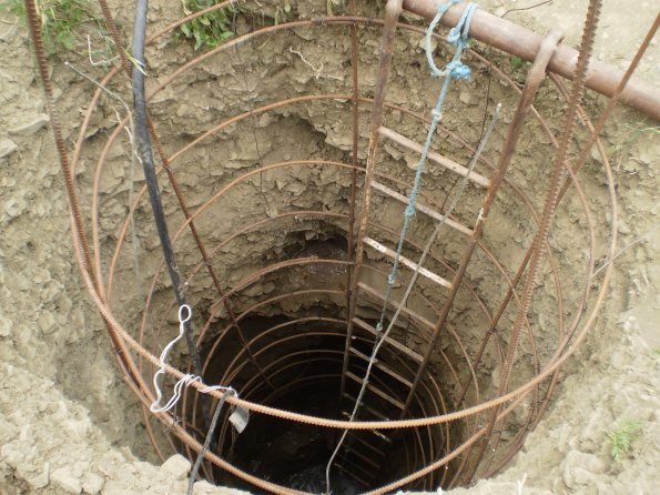 2010 08 01 - Well Was Observed before Put in Concrete, Reinforcing Bars Begun_595